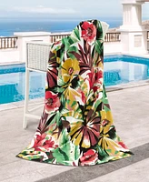 Nicole Miller Aria Cotton Floral Beach Towel, 68" x 36"