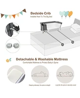 Costway Baby Portable Bed Side Sleeper Travel Bassinet Crib