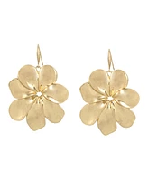 Robert Lee Morris Soho Gold Statement Flower Drop Earrings