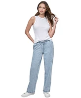 Dkny Jeans Women's High Rise Drawstring-Waist Cotton - RFN