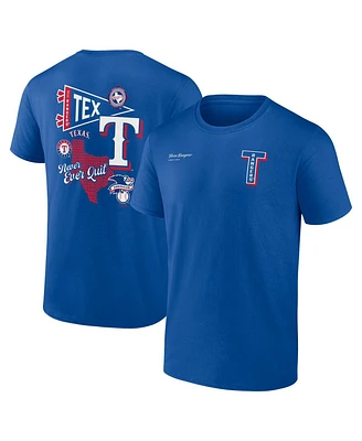 Fanatics Men's Royal Texas Rangers Split Zone T-Shirt