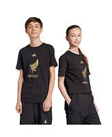 Adidas Big Boys and Girls Black Mexico National Team 2025 Third Jersey Dna Graphic T-Shirt