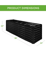 Best Choice Products 8x2x2ft Outdoor Metal Raised Garden Bed, Planter Box for Vegetables