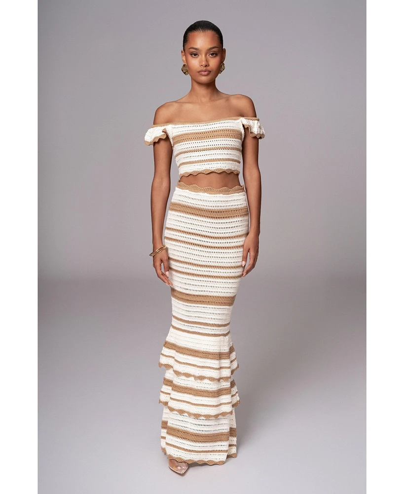 Jluxlabel Women's Corazon Ruffle Skirt Set