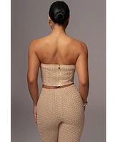 Jluxlabel Women's Beige Madison Knit Pants
