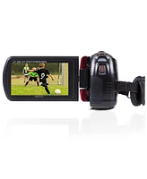 Minolta MN88NV Full Hd 24MP 3" Touchscreen Night Vision Camcorder, Red