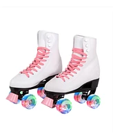 C7skates Vixen Quad Roller Skates (Candy Pink w Led