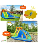 Inflatable Water Slide Mighty Bounce House Splash Pool with 480W Blower