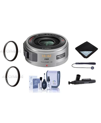 Panasonic Panasonic 14-42mm F/3.5-5.6 Lumix Gx Vario Power Ois Zoom Lens, Silver, for Micro 4/3 Lens Mount System