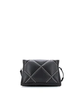 Pre-Owned Salvatore Ferragamo Small Viva Bow Flap Bag Studded Leather