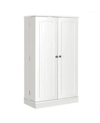 Vertical 5-Drawer Mobile Chest with Door and 5 Casters – Modern Storage Cabinet for Bedroom or Office