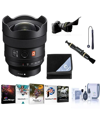 Sony Fe 14mm f/1.8 Gm Prime Lens, Bundle with Flex Lens Shade, Lens Cleaner, Lens Wrap, Cleaning Kit, Lens Cap Tether, Pc Software Kit
