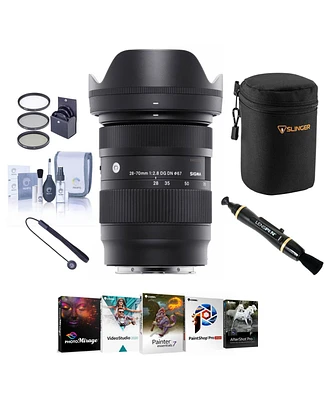 Sigma 28-70mm f/2.8 Dg Dn Contemporary Lens for L Mount, Bundle with Corel Pc Software Suite, 67mm Filter Kit, Lens Pouch, Lens Cleaner, Cleaning Kit,
