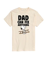 Airwaves Men's Peanuts Snoopy Father's Day Dad Can Fix Anything Short Sleeve T-Shirt