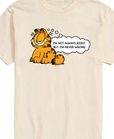 Airwaves Men's Garfield Always Right Short Sleeve T-Shirt
