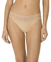 Natori Women's Bliss Perfection Lace Trim One Thong 2-Pack