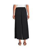 Lands' End Women's Creaseless High Rise Palazzo Crop Pants