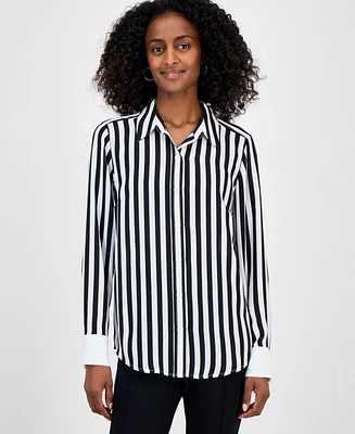 I.n.c. International Concepts Women's Two-Pocket Shirt, Exclusively at Macy's