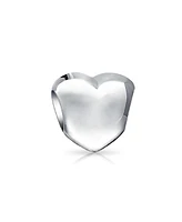 Bling Jewelry Heart Shaped Daughter Charm Bead 14K Gold Plated Sterling Silver for Bracelet
