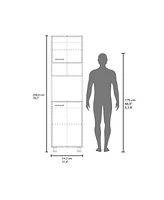 Buckeye Kitchen Pantry with Open Storage and 2 Doors, White