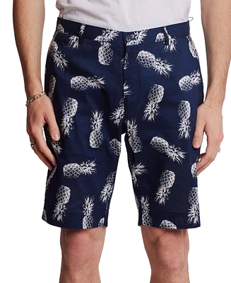 Paisley & Gray Men's Felix Slim Fit Pineapple Print 8-1/2" Shorts