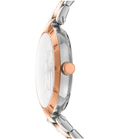 Dkny Women's Essential Logo Dark Blue Dial Red Gold Two-Tone Stainless Steel Bracelet Watch 38mm