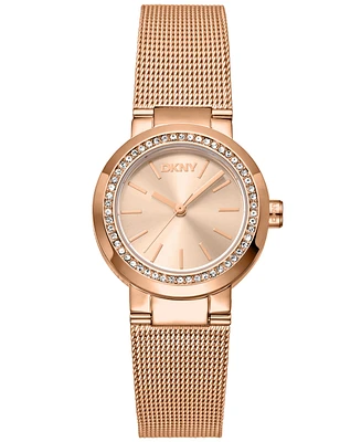 Dkny Women's Eastside Rose Gold-Tone Stainless Steel Bracelet Watch, 28mm
