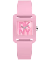Dkny Women's City Sport Pink Silicone Strap Watch, 37mm