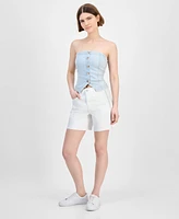 And Now This Women's High-Rise Stud-Trim Denim Shorts, Exclusively at Macy's