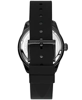 Dkny Men's Crosby Sport Black Dial Yellow Bezel Black Silicone Strap Watch 42mm
