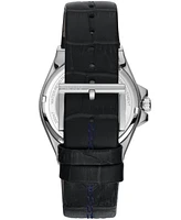 Dkny Men's Modernist Black Leather Strap Watch