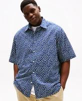 Tommy Hilfiger Men's Big & Tall Leaf-Pattern Linen Shirt