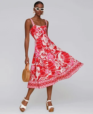 Avec Les Filles Women's Fit & Flare Floral-Print Dress