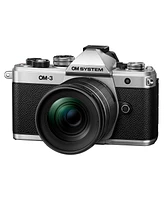 Om System Om-3 Mirrorless Camera with M.Zuiko Digital Ed 12-45mm f/4 Pro Lens