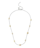 Coach Signature Tea Rose Heart Strand Necklace