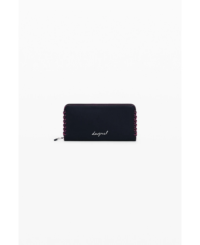 Desigual Women's Medium braided faux leather wallet