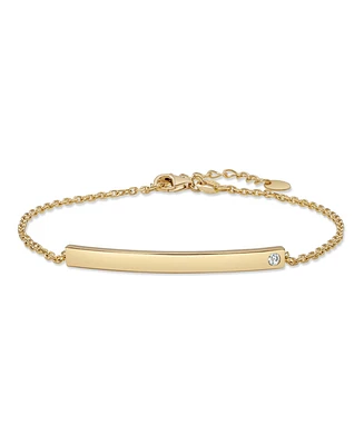 Devata Id Bar Chain Bracelet in 14K Gold, 6.5 in adj to 7.5 in, approx. 3.0 grams.