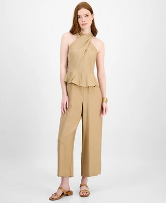 Tommy Hilfiger Women's Peplum Halter Jumpsuit