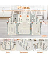 Costway Baby 14 Panel Foldable Playpen Activity Center