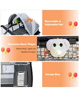 Costway Kids Portable Foldable Playard Playpen Nursery Center