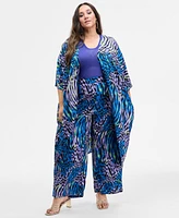 Nina Parker Trendy Plus Printed Kimono