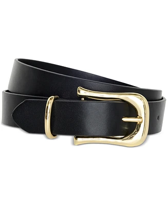 Good American Women's Classic Saddle Buckle Faux-Leather Belt