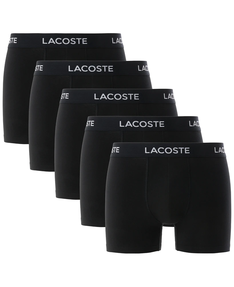 Lacoste Men's 5-Pack Regular-Fit Stretch Logo Band Boxer Briefs