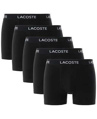 Lacoste Men's 5-Pack Regular-Fit Stretch Logo Band Boxer Briefs