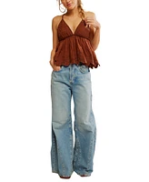 Free People Women's Sunny Days Cotton Embroidered Cami