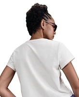 Nike Sportswear Women's Cotton Embroidered-Logo T-Shirt