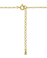 Giani Bernini Cubic Zirconia Heart Pendant Necklace 18k Gold-Plated Sterling Silver (also Silver), 16" + 2" extender, Exclusively at Ma