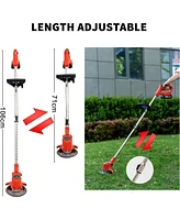 Outigo Cordless String Trimmer, Edger & Weed Trimmer, String Grass Trimmer with Attachment Capability Blades，2 x 21V Batteries, Charger）