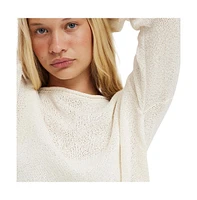Cotton On Women's Roll Over Boat Neck Sweater