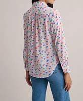 UNTUCKit Women's Printed Hearts Natalie Shirt